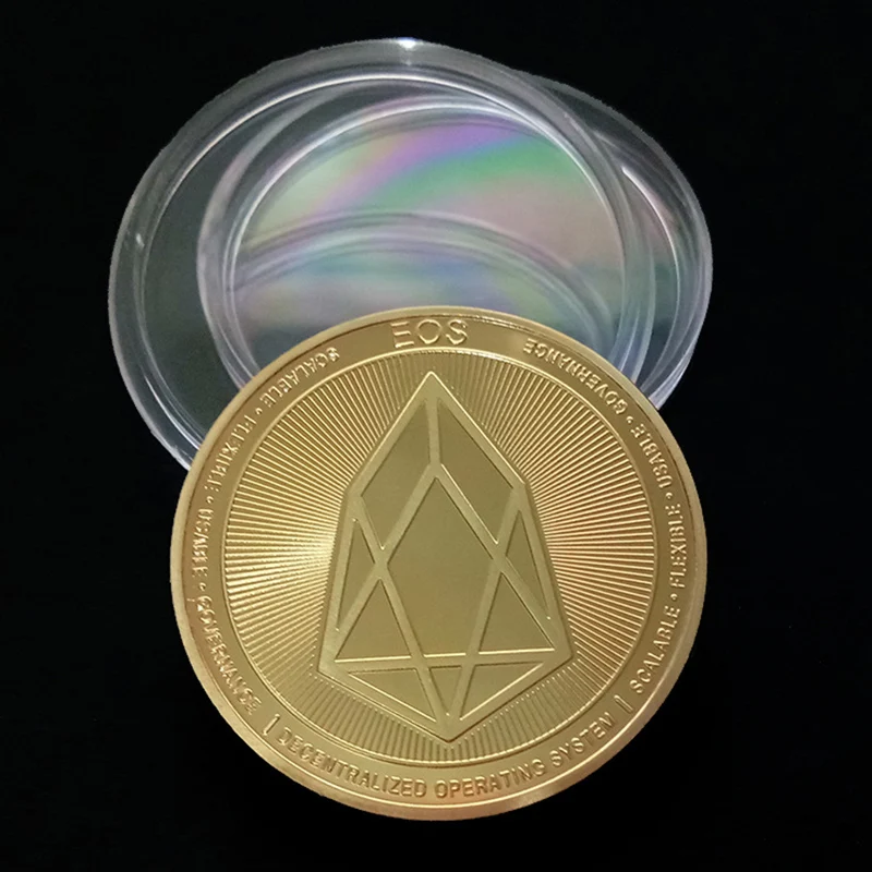 Новинка года EOS Coin Virtual Digital Bitcoin с тиснением памятные битные монеты сувениры коллекционные товары Прямая