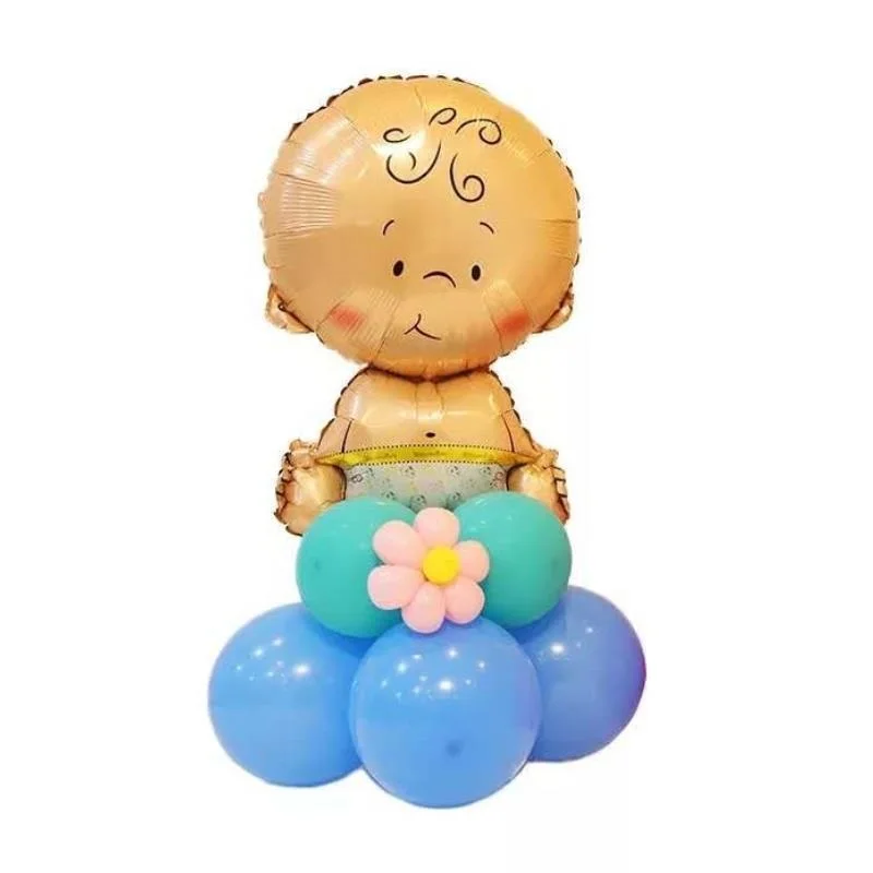 13pcs/set Mini Boy Girl Column Foil Balloons DIY Road Lead Baby Happy Birthday Party Decoration Inflatable Kids Toy Air | Дом и сад
