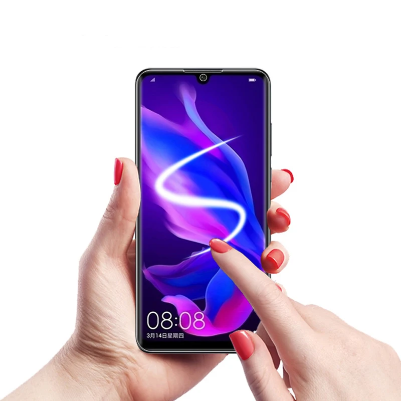 EXUNTON 3 шт для Huawei Nova 4e 3i 3e 3D полное покрытие ультра-тонкая Супер Прозрачная мягкая