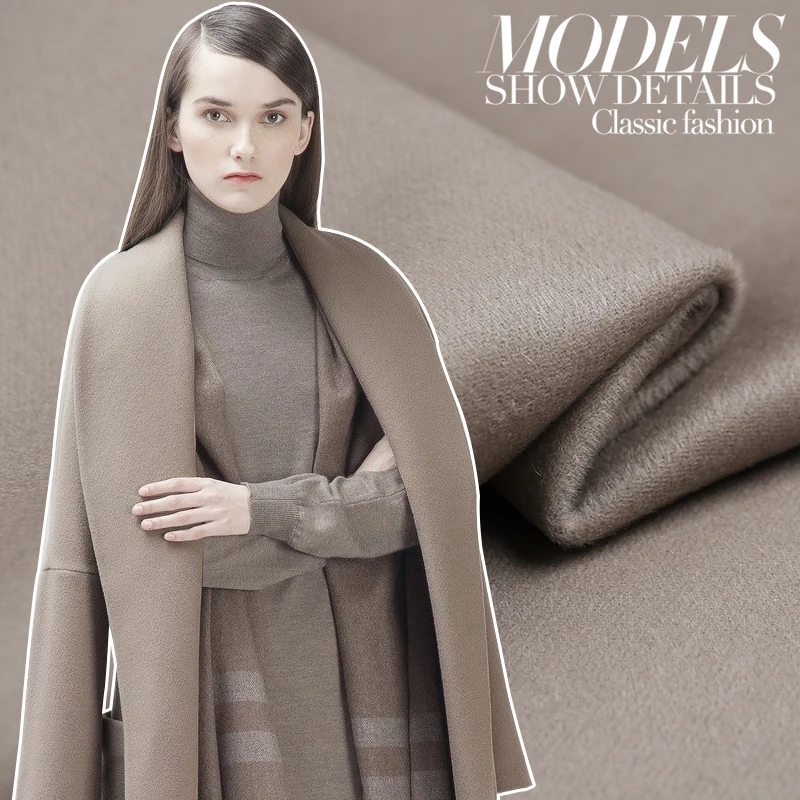 1meter 100% Wool Double-faced Cashmere Fabrics No Stretch Fabric Nature Pure Charm Use Silk Print for Dress Bedding S419 |