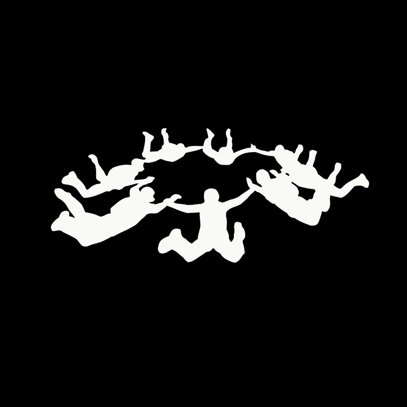 16.7*7.1CM Stimulation Pattern Parachute Car Stickers Personalized Vinyl Reflective Decals Black/Silver C7-0698 | Автомобили и