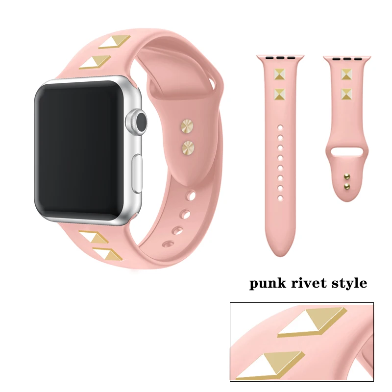 Спортивный силиконовый браслет ремешок для Apple watchband 44/40/42/38 мм Совместимость