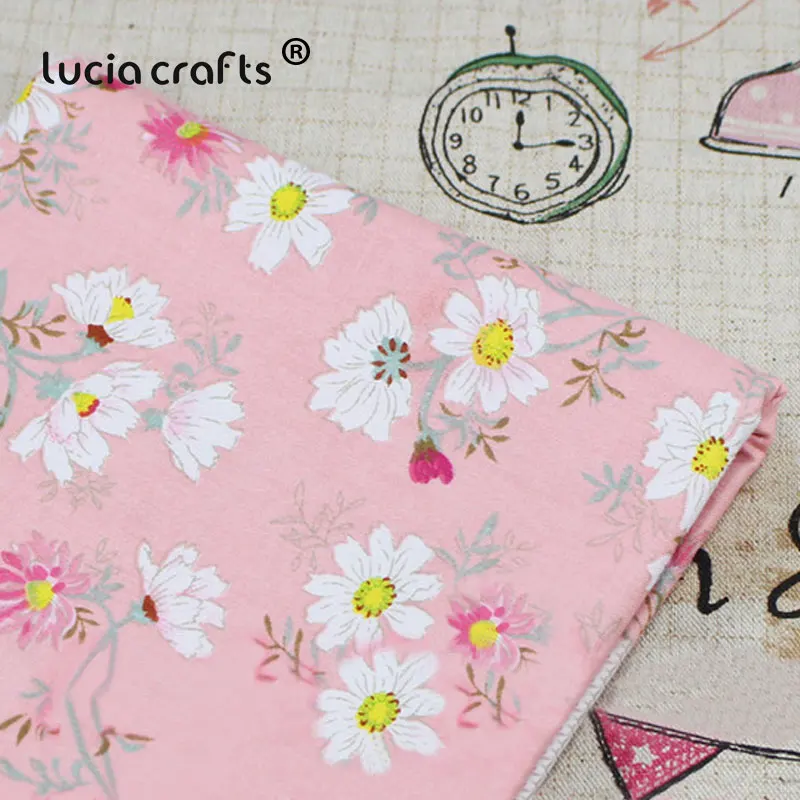 Lucia crafts, 1 шт./лот, 50x50 см, хлопковая ткань для шитья, для рукоделия, Лоскутная ткань, ткань для детского постельного белья, текстильная кукла H0802