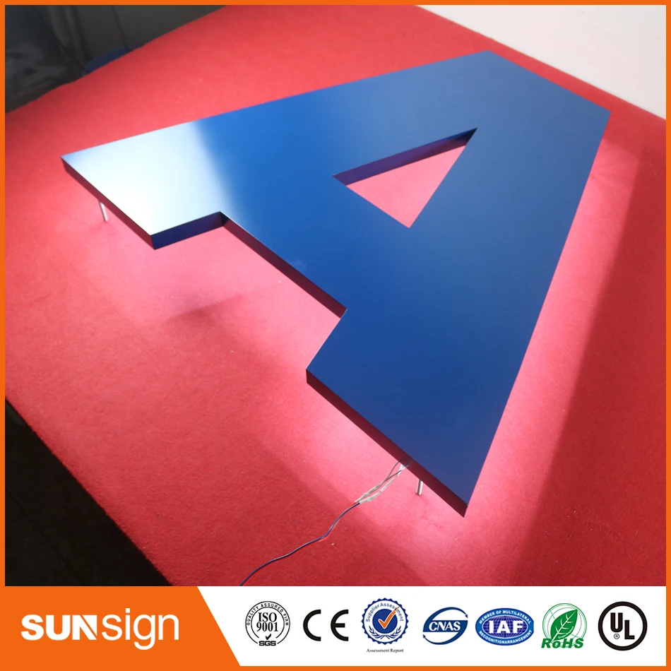 Индивидуальный Светодиодный Знак из нержавеющей стали с подсветкой|stainless steel letters