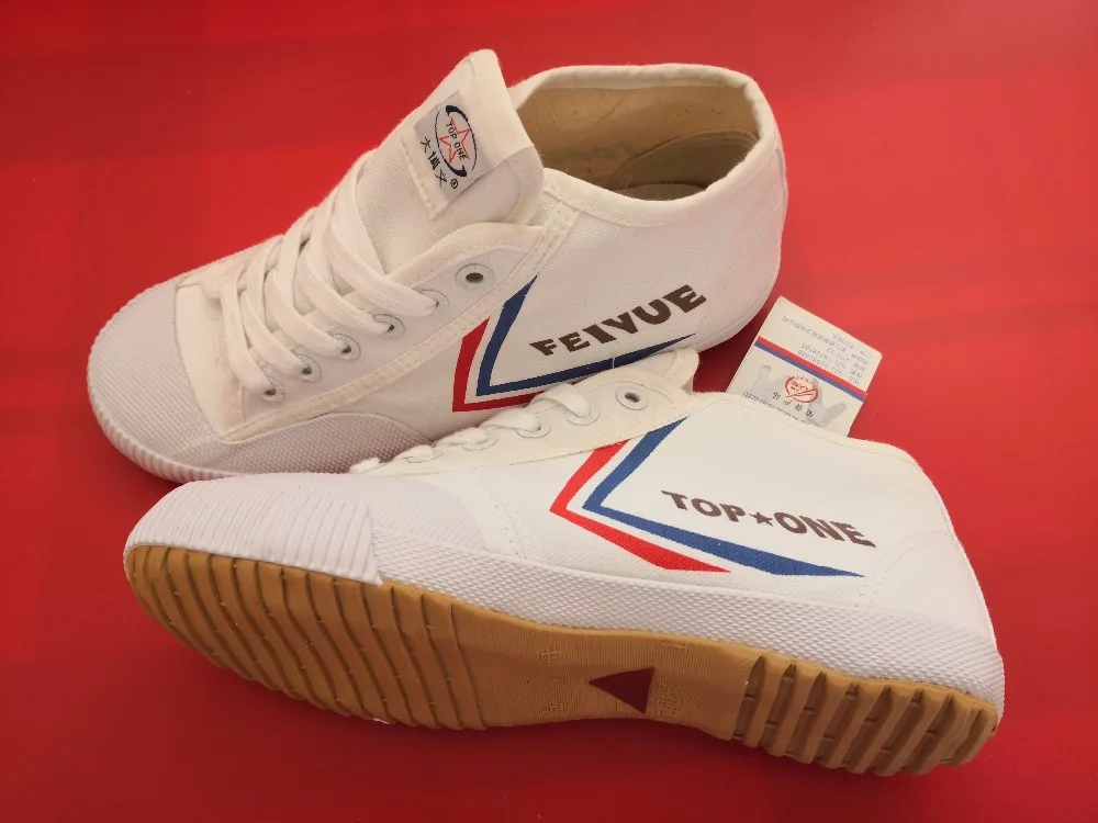 FEIYUE высокая классическая парусиновая обувь спортивная обувь Боевые искусства обувь для мужчин и женщин белые кроссовки обувь