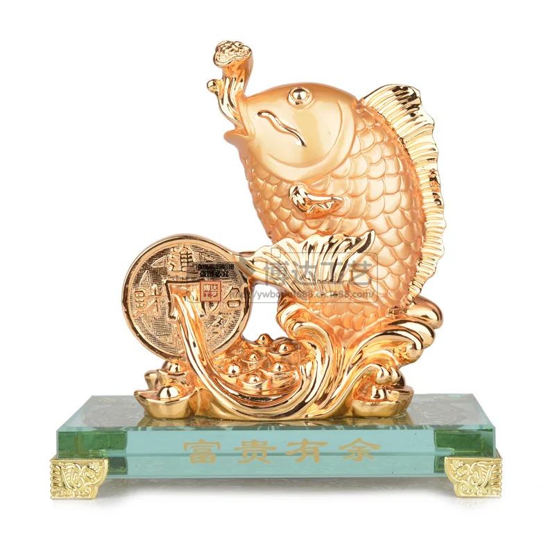 [Genuine] factory direct gold-plated resin crafts ornaments creative gifts home accessories more than wealth |