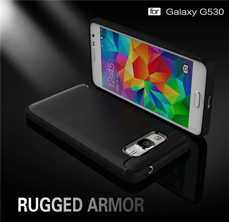 Экологические углеродного волокна чехол для Samsung Galaxy Grand Prime G5306 мягкий