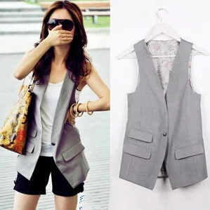 Женский черный жилет без рукавов | Женская одежда