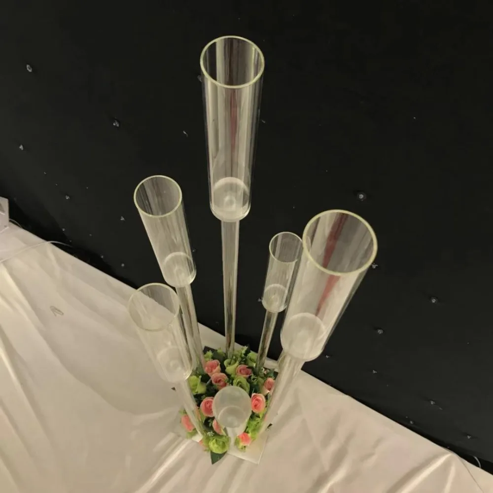 Домашний декор акриловые подсвечники 8 лампочек свадебный стол центральный