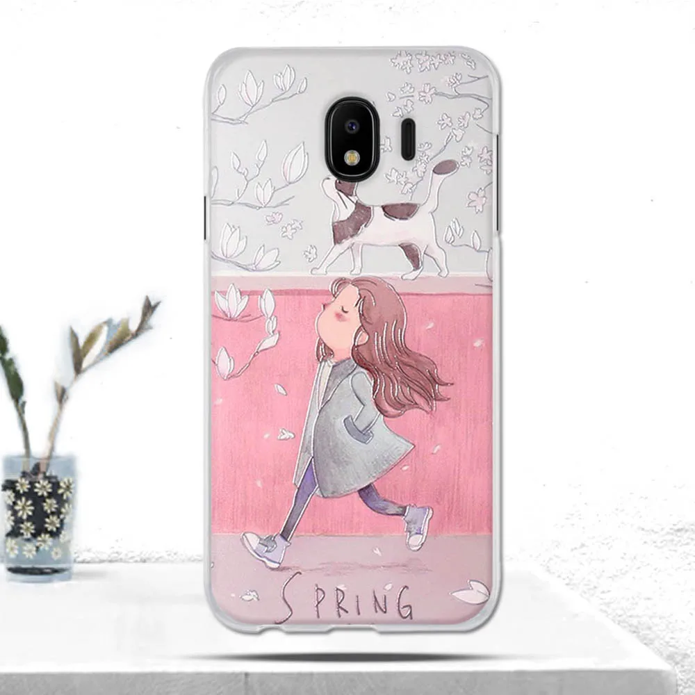 Роскошный чехол для Samsung Galaxy J4 2018 J400 мягкий силиконовый из ТПУ Fundas|Бамперы| |