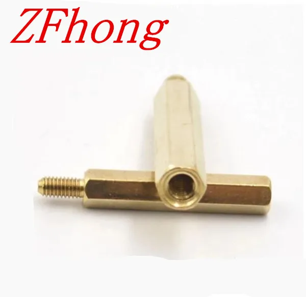 

100pcs m2 Male to Female brass spacer M2*21/22/23/24/25/26/27/28/29/30+4 Brass Hex Standoff length 21mm to 30mm