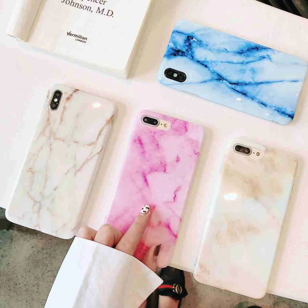Чехол с мраморной оболочкой для iPhone XR XS Max чехлы X 6 6s 7 8 Plus чехол телефона мягкий