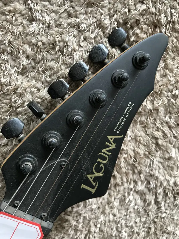 Custom гитарный магазин оригинальный и подлинный Лагуна электрогитара черный цвет