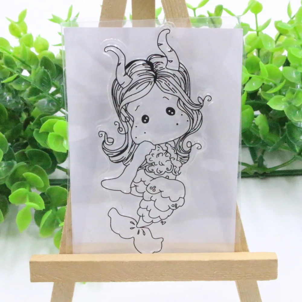 Мультфильм Русалочка девушка металлическая резка штампы или прозрачный Штамп