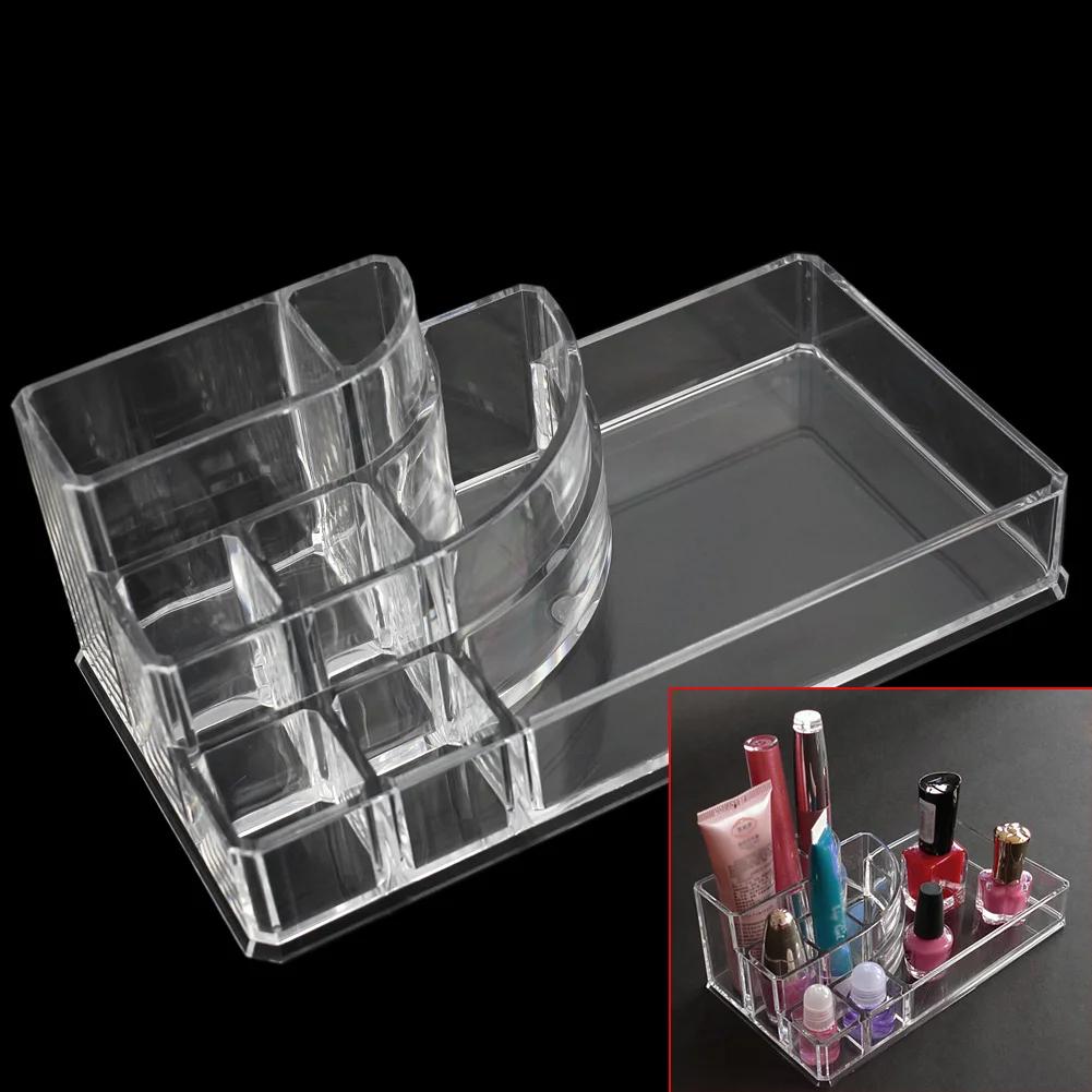 Новинка акриловая прозрачная коробка для макияжа косметический Органайзер