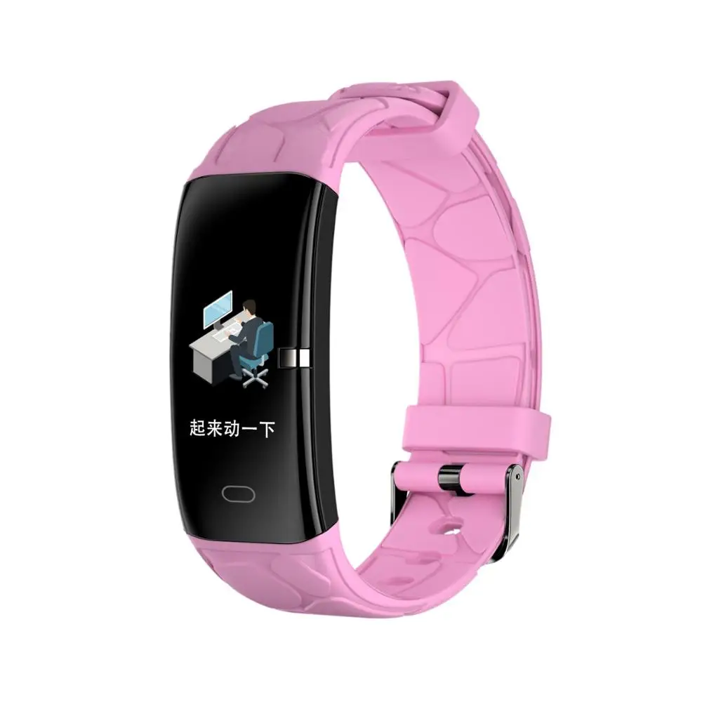 Pink FocuSmart умные браслеты E58 фитнес-трекер ECG HRV монитор сердечного ритма кровяное давление умный Браслет для IOS/Android - Цвет: Pink