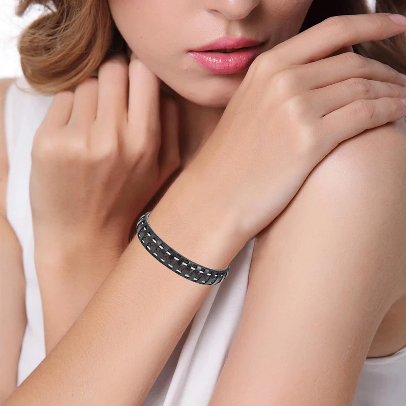 Escalus Braid Brown Black Genuine Leather Women Bracelet 2-Tone Stainless Steel Buckle Men Bangle Charm Wristband Pride | Украшения и