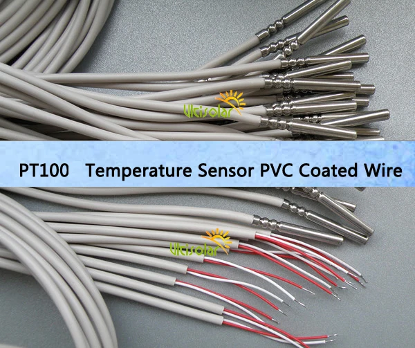

1.5 meters PT100 Temperature Sensor 2 Wire with PVC Coated 1.5M Wire Probe 45mm*5mm Length*Dia. 0-108 centigrade iSentrol Elect