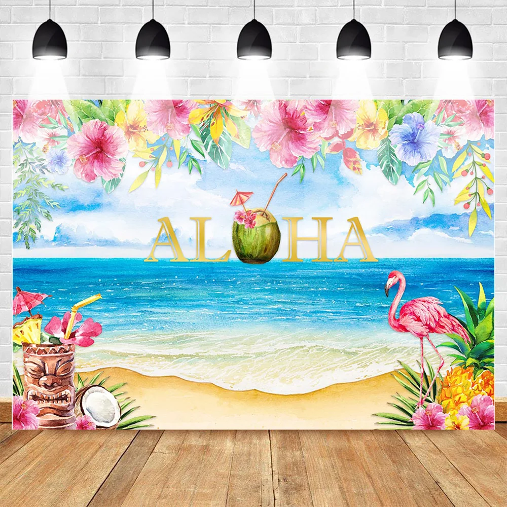 MOCSICKA Luau Tiki фон для вечеринки Гавайский Алоха Фламинго вечерние графий