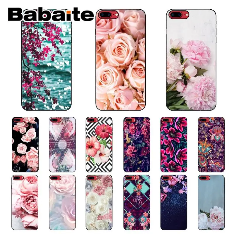 Мягкий силиконовый чехол из ТПУ для телефона Babaite с изображением природы и цветов