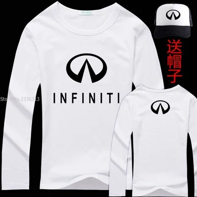 Осенне-весенняя хлопковая футболка с длинным рукавом infiniti Мужская логотипом