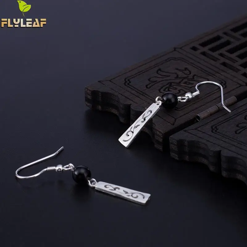 Женские Агатовые серьги Flyleaf винтажные амулетные из серебра 925 пробы с