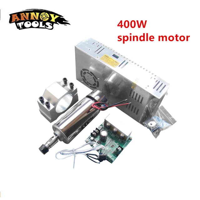 Новый 400 Вт DC12 48V ЧПУ С Воздушным Охлаждением Шпинделя Двигатель + ER11 патрон Mach3