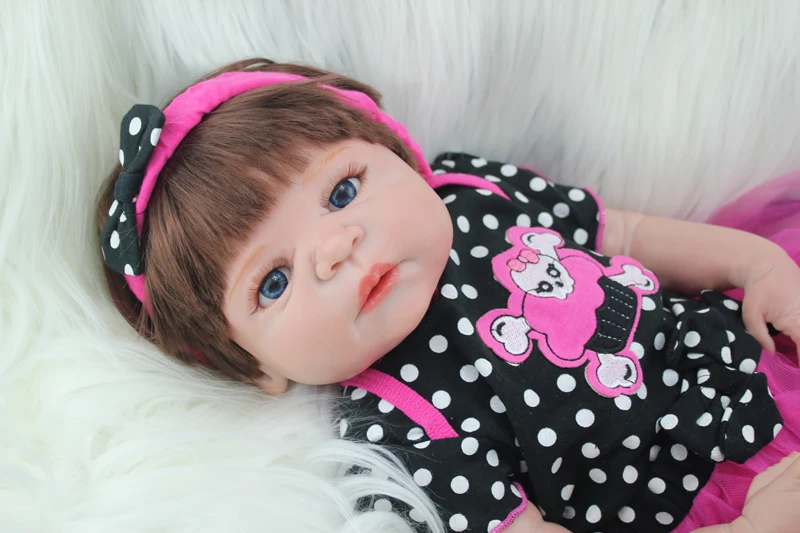 55 см силиконовая кукла для новорожденных девочек модная Кукла подарок на день