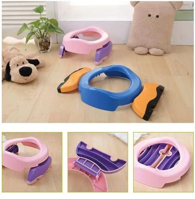 2016 Blue pink Baby Travel Potty Chair 2 in 1 Seat Kids Comfortable Portable Toilet Assistant Multifunction Eco-friendly Stool |