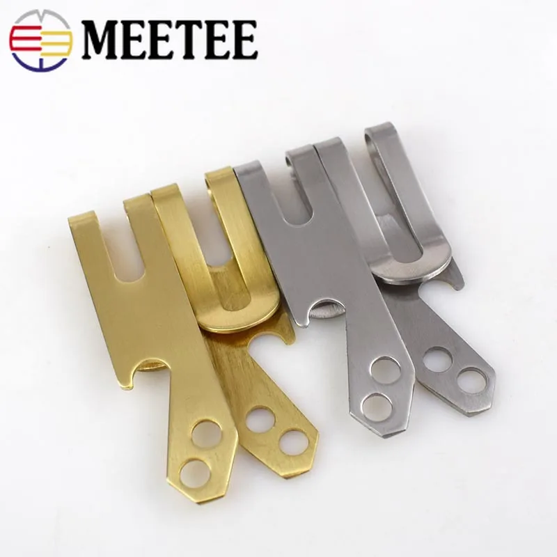 2PCS Brass Waist Clip Buckle Money Pure Copper Multi function Bottle Opener Tool Crowbar Stainless Steel Key Chain|Пряжки и крючки| |