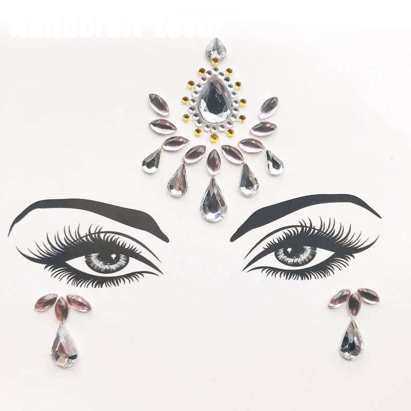 3D Кристальные блестящие драгоценности стикер татуировки для женщин модное тело