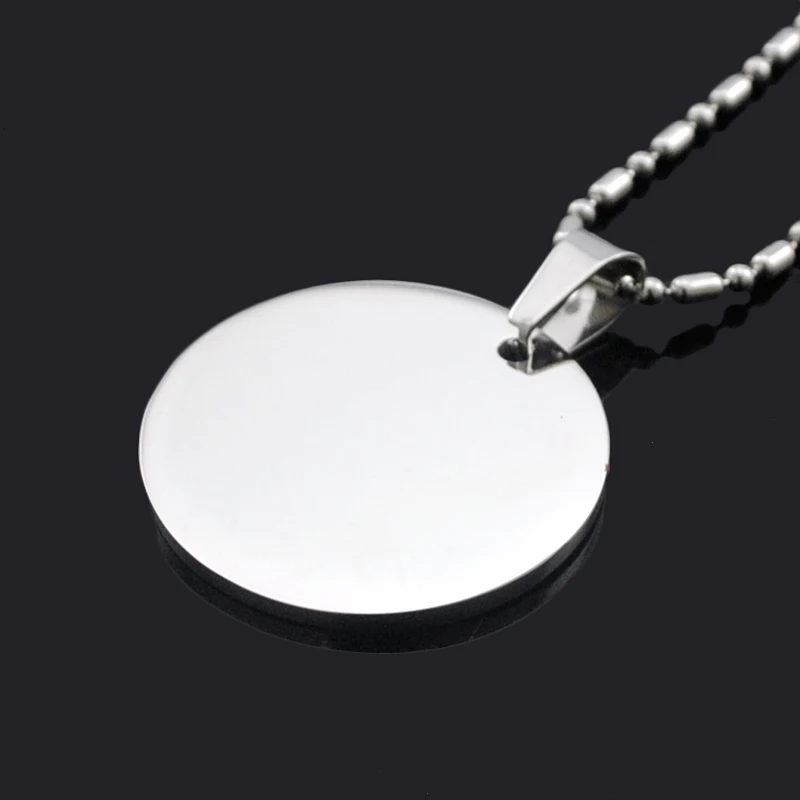 Подвеска-ожерелье ATGO круглая бирка для собаки из нержавеющей стали 316L бирки