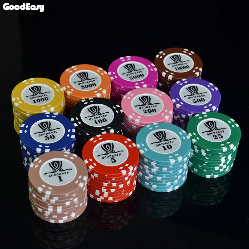 300 шт./лот AOM Техасская глина с внутренними металлическими покерными ЧИПАМИ