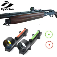 hunting scopes lightweight fiber sight 1x28 red dot sight scope red and green fiber fit shotguns rib rail hunting shooting