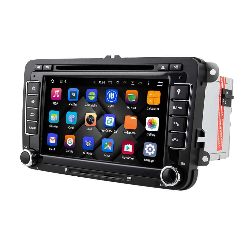 Eunavi 2 Din Android 9 0 автомобильный DVD плеер аудио радио GPS навигация для VW GOLF 6 Polo Bora JETTA B6