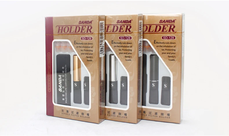 

New 1set Sanda cigarette holder cigarette filter with sd26 Filters And Portable Box Cigarette filters SD128