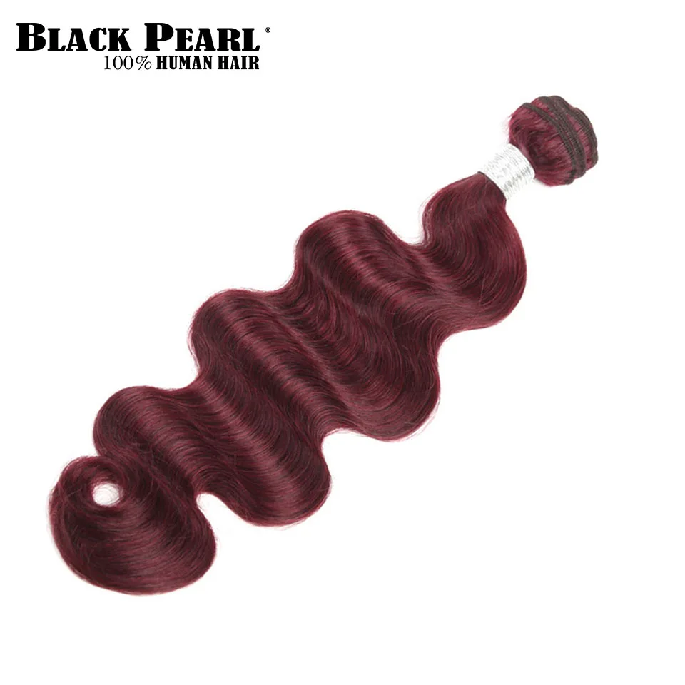 Черные перламутровые предварительно цветные волосы remy wine red Body Wave натуральные