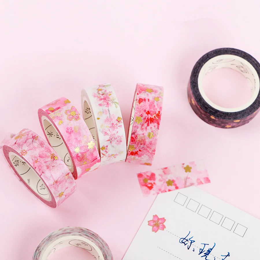 

1pcs Cherry Flower Paper Washi Tape Set 30mm Pink Japanese Sakura Masking Tapes Decoration Stickers Album Diary Notebook A6388