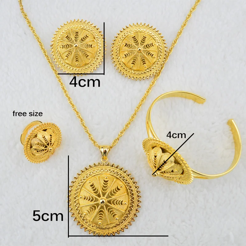 Комплект украшений для волос в эфиопском стиле золотистого цвета S22A|jewelry sets|set