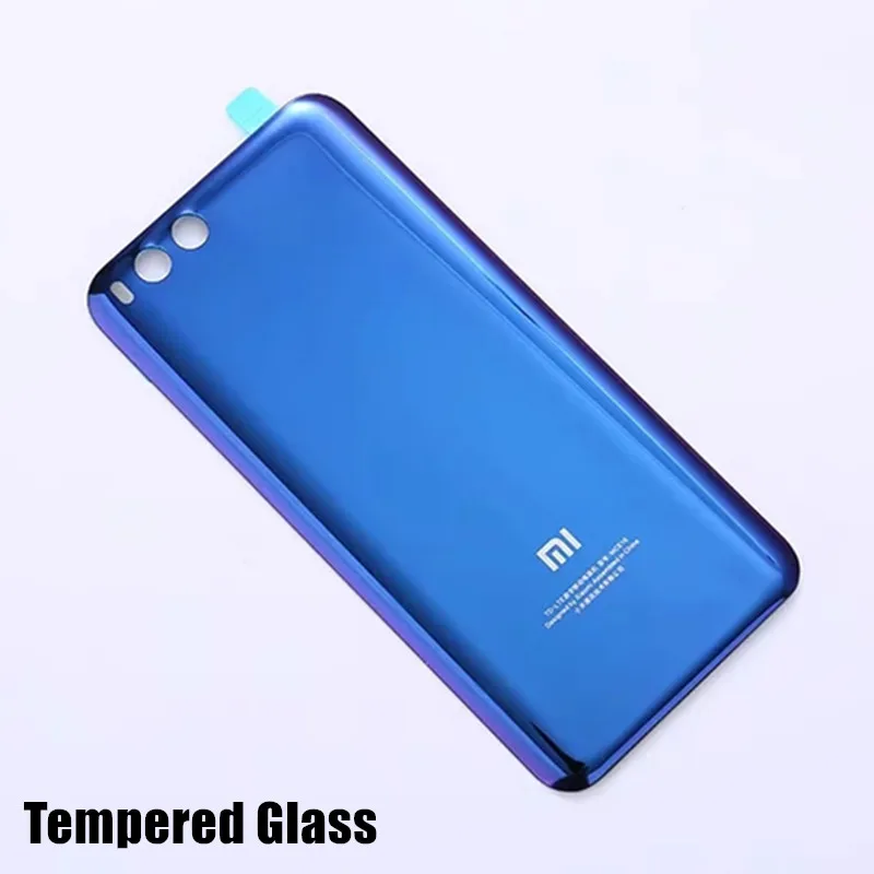 Glass Blue Пластиковый и 3D чехол из закаленного стекла для Xiaomi mi 6 mi 6 M6 чехол для телефона mi 6 задняя крышка корпуса батареи Замена - Цвет: Glass Blue