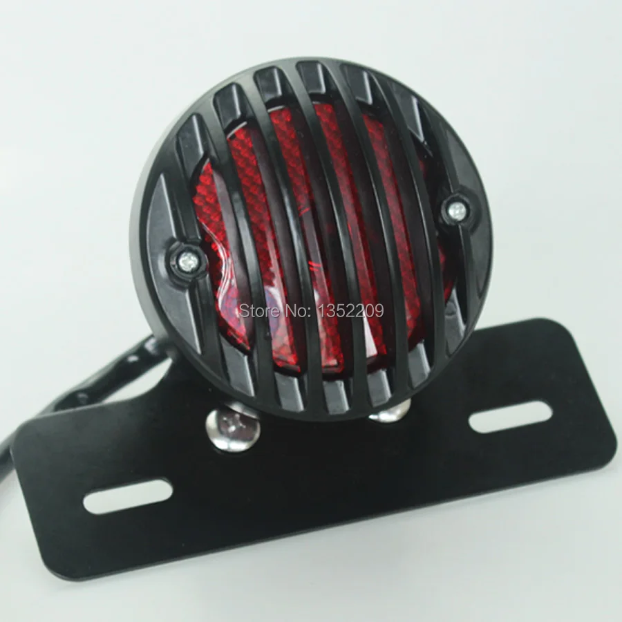 Черный Металлический гриль Ретро тормозной задний светильник с кронштейном