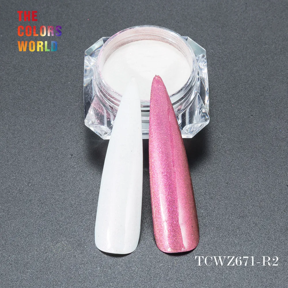 

TCWZ671-R2 Tridimensional twinkling diamond red color pearlescent powder Color shifting magic pigment for nail art or others