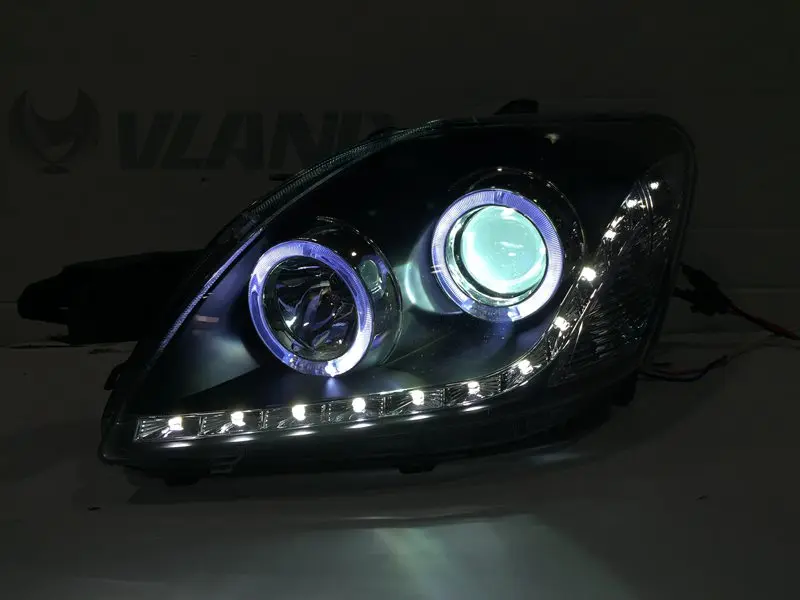 Автомобильный головной светильник VLAND от производителя для Vios, светодиодный головной светильник 2008 2013 для Yaris, головной светильник с ксеноновыми линзами для проектора