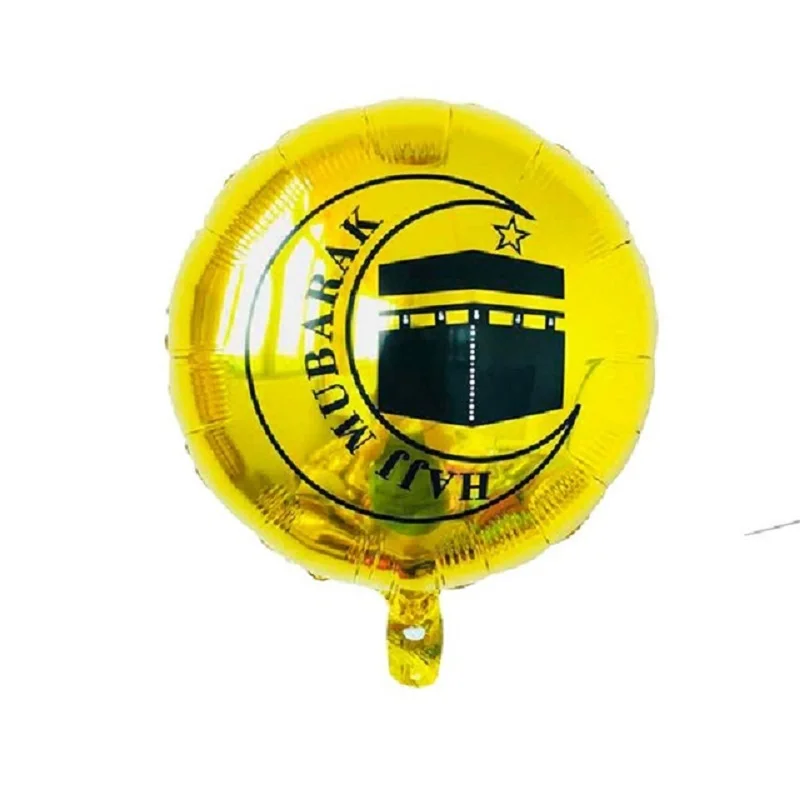 

HAJJ Mubarak EID Mubarak Foil Balloons Gold Letter Balloons for Muslim Islamic Party Decorations Eid al-firt Ramadan Party