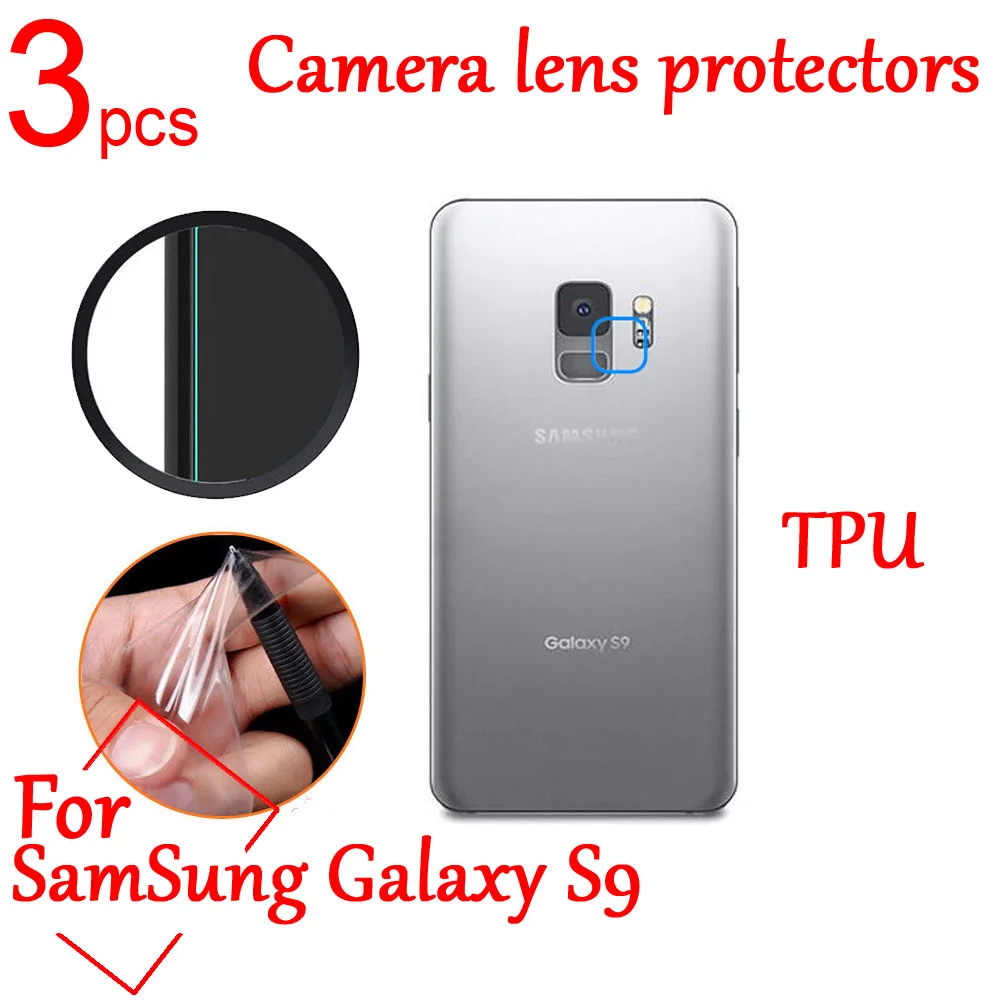3pcs Ultra Clear anti-Explosion TPU Soft Camera Len Protectors Film Cover For Samsung Galaxy S9 + plus Note 8 Protective | Мобильные