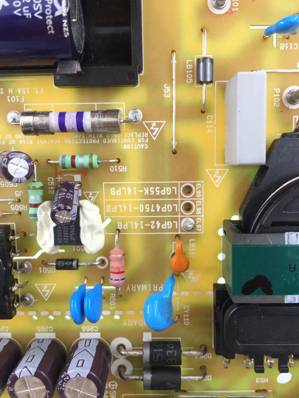 New original for LG power supply board LG55GB7800-CC LGP55K-14LPB LGP4750-14LPB LGP42-14LPB EAX65424001 good working part | Бытовая