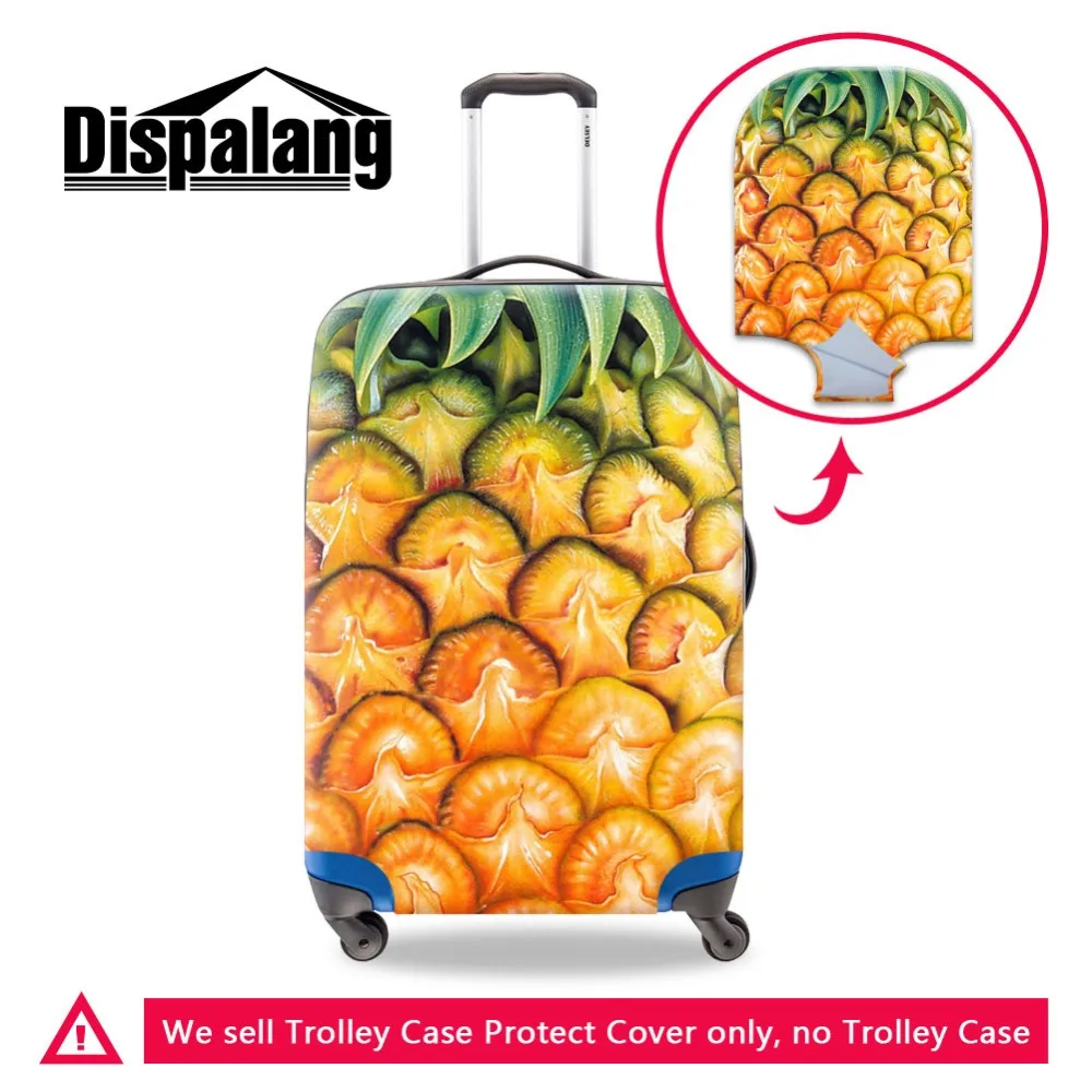Защитный чехол для женщин Dislapang Dust Pretty Baggage с принтом фруктов ананаса на колесиках