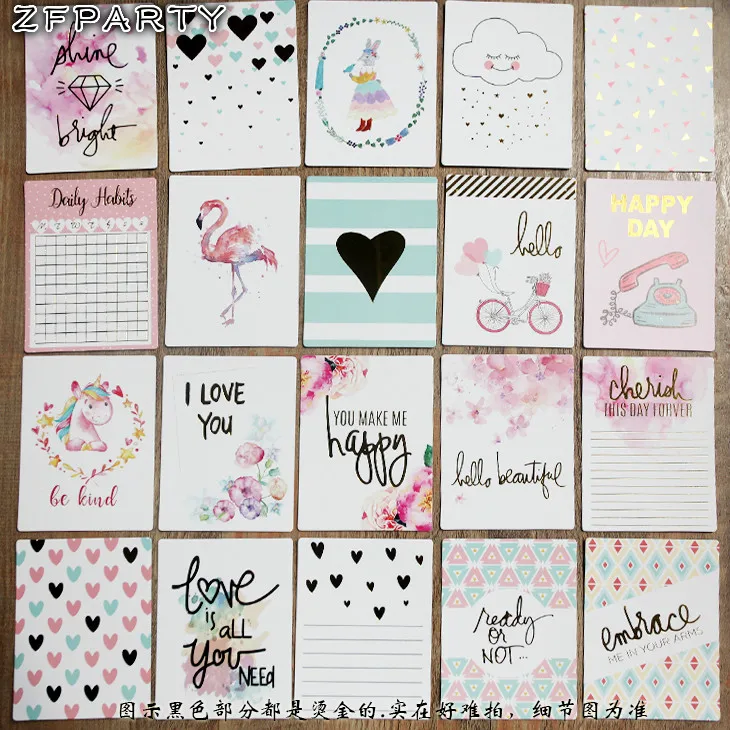 

ZFPARTY 20 шт. картонные высечки счастливого дня для скрапбукинга проектов «сделай сам»/фотоальбома/изготовления открыток