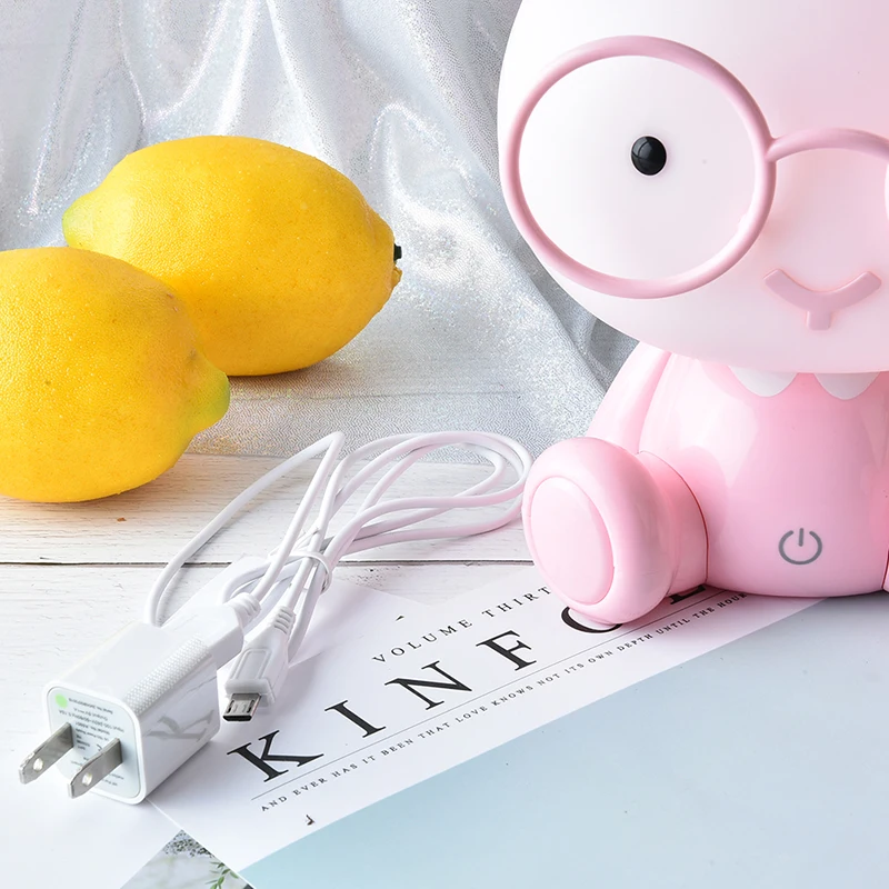 Cute Baby Bedroom Lamp Rabbit Night Light Led Night Lamp Christmas Gift Bedside Decor Kids Glasses Rabbits Lights