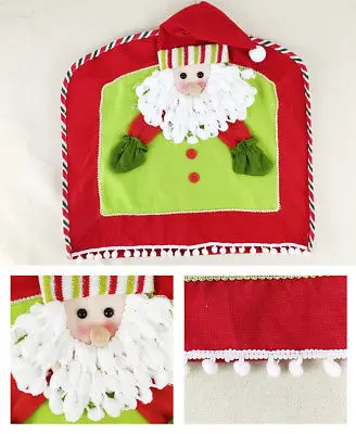 Happy Рождество красный Санта олень Чехлы для стульев обеденный Кухня дома